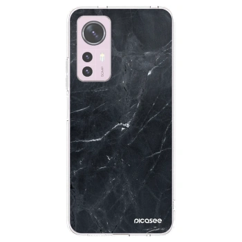 Picasee silikónový prehľadný obal pre Xiaomi 12 - Black marble