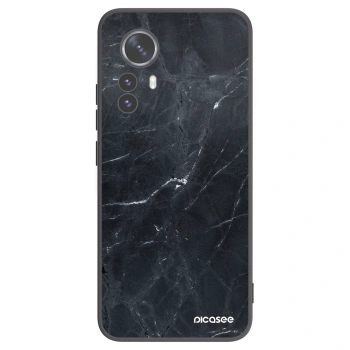 Picasee silikónový čierny obal pre Xiaomi 12 Pro - Black marble