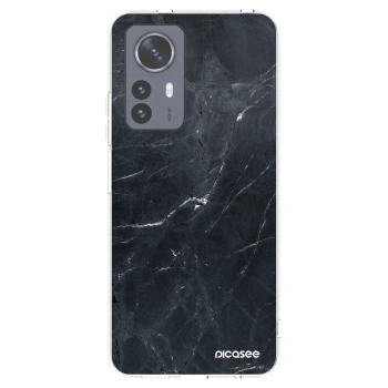 Picasee silikónový prehľadný obal pre Xiaomi 12 Pro - Black marble