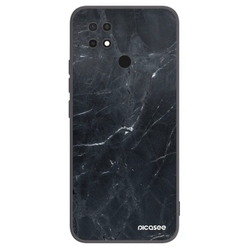 Picasee silikónový čierny obal pre Xiaomi Redmi 10C - Black marble