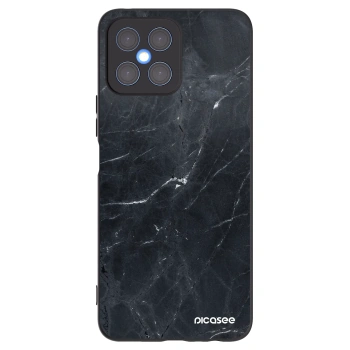 Picasee silikónový čierny obal pre Honor X8 4G - Black marble