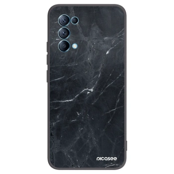 Picasee silikónový čierny obal pre OPPO Reno 5 5G - Black marble