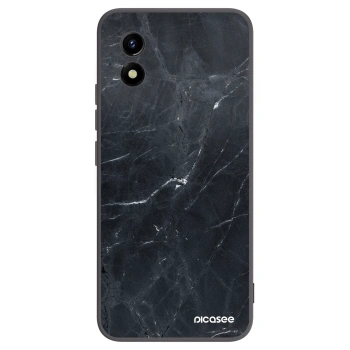 Picasee silikónový čierny obal pre Vivo Y01 - Black marble