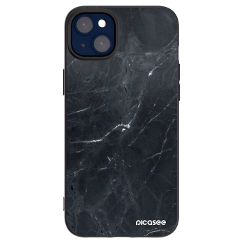 Picasee silikónový čierny obal pre Apple iPhone 14 Plus - Black marble