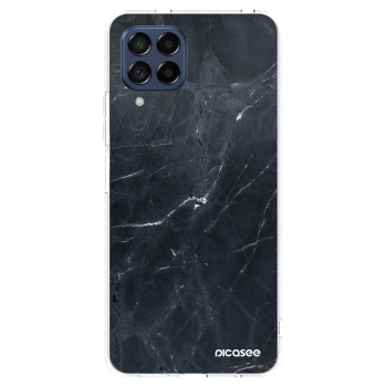 Picasee silikónový prehľadný obal pre Samsung Galaxy M53 5G - Black marble