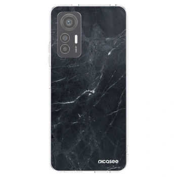 Picasee silikónový prehľadný obal pre Xiaomi 12 Lite - Black marble