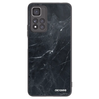 Picasee silikónový čierny obal pre Xiaomi Redmi Note 11 Pro+ 5G - Black marble
