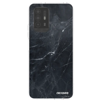 Picasee silikónový prehľadný obal pre OPPO A94 5G - Black marble