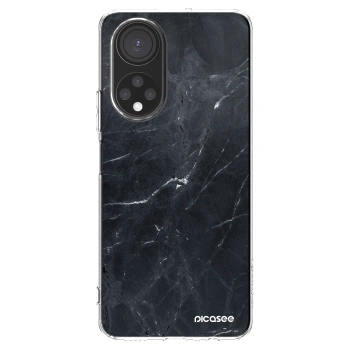 Picasee silikónový prehľadný obal pre Honor X7 - Black marble