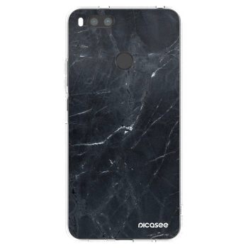 Picasee silikónový prehľadný obal pre Xiaomi Redmi A1 - Black marble