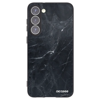 Picasee silikónový čierny obal pre Samsung Galaxy S23+ 5G - Black marble