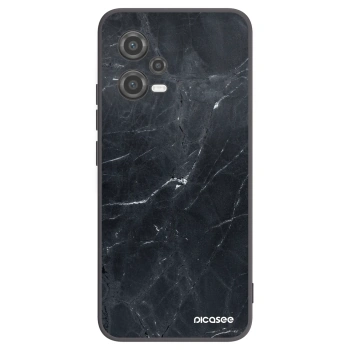 Picasee silikónový čierny obal pre Xiaomi Poco X5 - Black marble