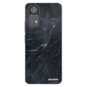 Picasee silikónový prehľadný obal pre Xiaomi Redmi Note 11S 5G - Black marble