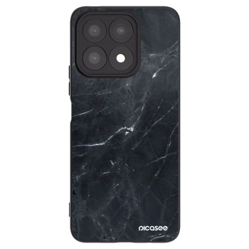 Picasee silikónový čierny obal pre Honor X8a - Black marble