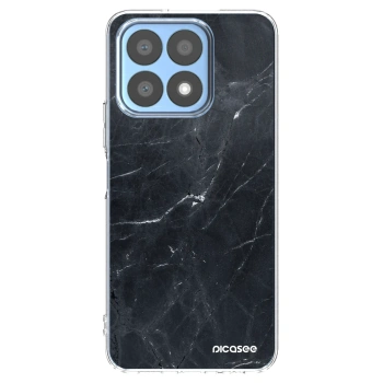 Picasee silikónový prehľadný obal pre Honor X8a - Black marble