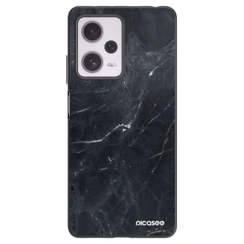 Picasee silikónový čierny obal pre Xiaomi Redmi Note 12 Pro+ 5G - Black marble