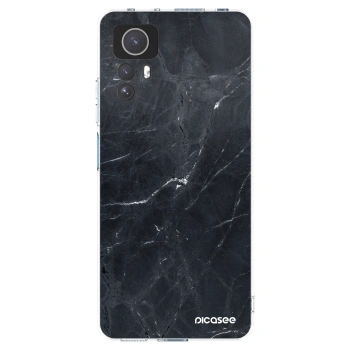 Picasee silikónový prehľadný obal pre Xiaomi Redmi Note 12S - Black marble