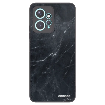 Picasee silikónový čierny obal pre Xiaomi Redmi Note 12 4G - Black marble