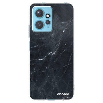Picasee silikónový prehľadný obal pre Xiaomi Redmi Note 12 4G - Black marble