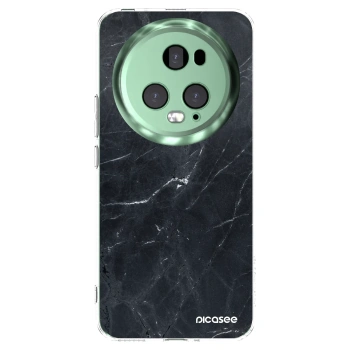 Picasee silikónový prehľadný obal pre Honor Magic5 Pro - Black marble