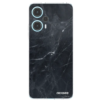 Picasee silikónový prehľadný obal pre Xiaomi Poco F5 - Black marble