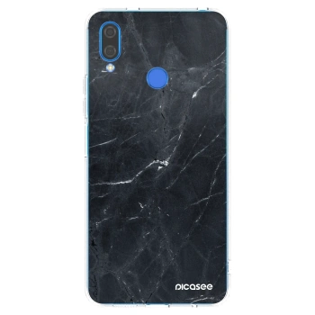 Picasee silikónový prehľadný obal pre Huawei Nova 3i - Black marble