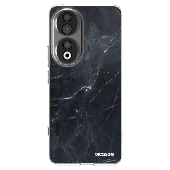 Picasee silikónový prehľadný obal pre Honor 90 5G - Black marble