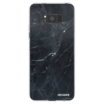 Picasee silikónový prehľadný obal pre Samsung Galaxy S8 G950F - Black marble