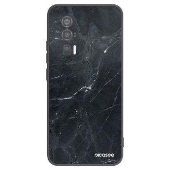 Picasee silikónový čierny obal pre Xiaomi Poco F5 Pro 5G - Black marble