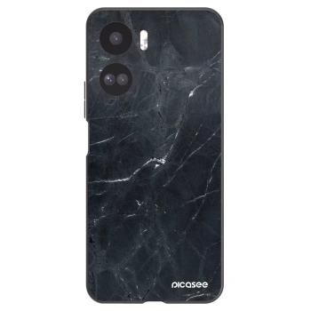 Picasee silikónový čierny obal pre Honor 90 Lite 5G - Black marble