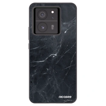 Picasee silikónový čierny obal pre Xiaomi 13T Pro - Black marble