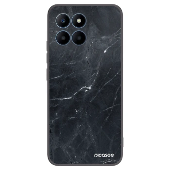 Picasee silikónový čierny obal pre Honor 70 Lite - Black marble