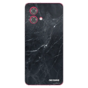Picasee silikónový prehľadný obal pre Motorola Moto G84 5G - Black marble