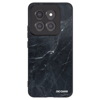 Picasee silikónový čierny obal pre Xiaomi 14 Pro - Black marble