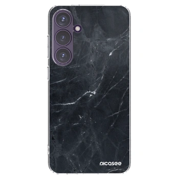 Picasee silikónový prehľadný obal pre Samsung Galaxy S24+ S926B 5G - Black marble