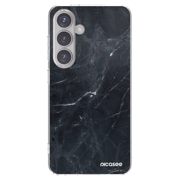 Picasee silikónový prehľadný obal pre Samsung Galaxy S24 S921B 5G - Black marble