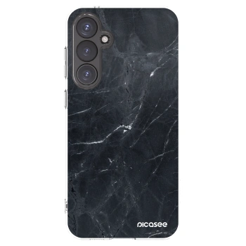 Picasee silikónový prehľadný obal pre Samsung Galaxy S23 FE S711B - Black marble