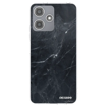 Picasee silikónový prehľadný obal pre Xiaomi Redmi 12 5G - Black marble