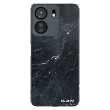 Picasee silikónový prehľadný obal pre Xiaomi Redmi 13C 4G - Black marble