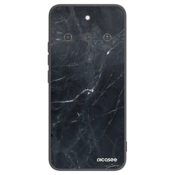 Picasee silikónový čierny obal pre Realme 11 Pro+ - Black marble