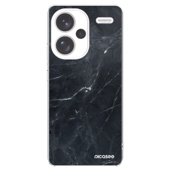 Picasee silikónový prehľadný obal pre Xiaomi Redmi Note 13 Pro+ 5G - Black marble