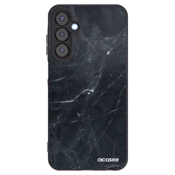 Picasee silikónový čierny obal pre Samsung Galaxy A25 A256B 5G - Black marble