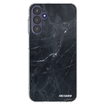 Picasee silikónový prehľadný obal pre Samsung Galaxy A15 A155F 4G - Black marble