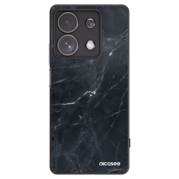Picasee silikónový čierny obal pre Xiaomi Redmi Note 13 Pro 4G - Black marble