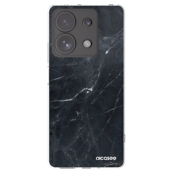 Picasee silikónový prehľadný obal pre Xiaomi Redmi Note 13 Pro 4G - Black marble