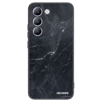 Picasee silikónový čierny obal pre Vivo V40 SE 5G - Black marble