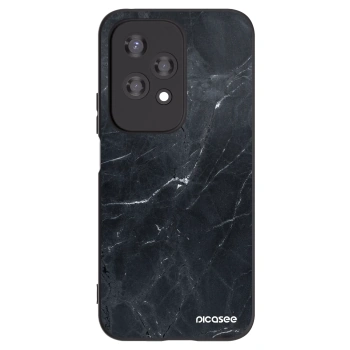 Picasee silikónový čierny obal pre Honor 200 Lite - Black marble