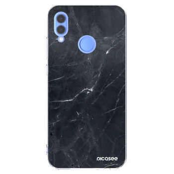 Picasee silikónový prehľadný obal pre Honor 10 Lite - Black marble