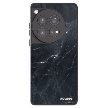 Picasee silikónový čierny obal pre OnePlus 12 5G - Black marble
