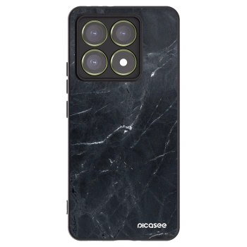 Picasee silikónový čierny obal pre Xiaomi 14T - Black marble
